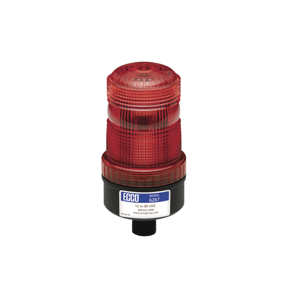 ECCO X6267R X6267-R Mini baliza de LED color rojo montaje permanente SAE Clase III