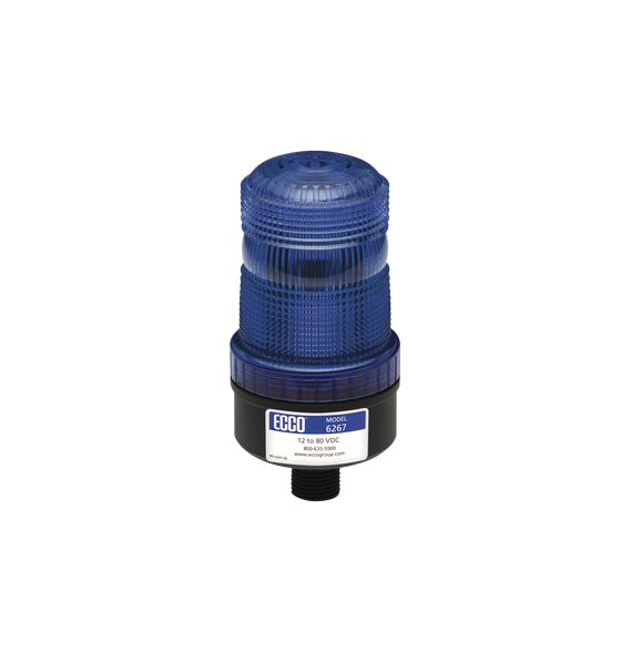 ECCO X6267B X6267-B Mini baliza de LED color azul montaje permanente SAE Clase III