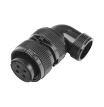 EPCOM INDUSTRIAL EMS3108A184S E/MS3108A18-4S Conector Plug en Ángulo Recto de 4 Conta