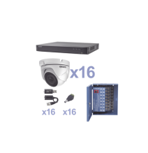 EPCOM PROFESSIONAL KEVTX8T16EW KEVTX8T16EW KIT TurboHD 1080p / DVR 16 Canales / 16 Cá