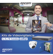 EPCOM PROFESSIONAL KEVTX8T16EW KEVTX8T16EW KIT TurboHD 1080p / DVR 16 Canales / 16 Cá