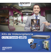 EPCOM PROFESSIONAL KEVTX8T8B8EW KEVTX8T8B/8EW KIT TurboHD 1080p / DVR 16 Canales / 8