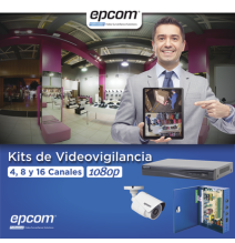 EPCOM PROFESSIONAL KEVTX8T16BW KEVTX8T16BW KIT TurboHD 1080p / DVR 16 Canales / 16 Cá