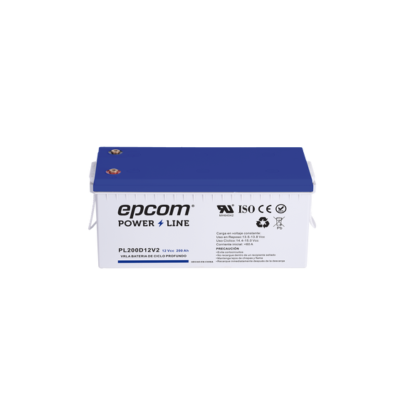 EPCOM POWERLINE PL200D12V2 PL200D12V2 Batería 12 Vcc / 200 Ah / UL / Tecnología AGM-V