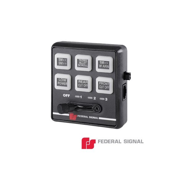 FEDERAL SIGNAL 660000 660-000 Controlador serial de 6 botones para barras de luces