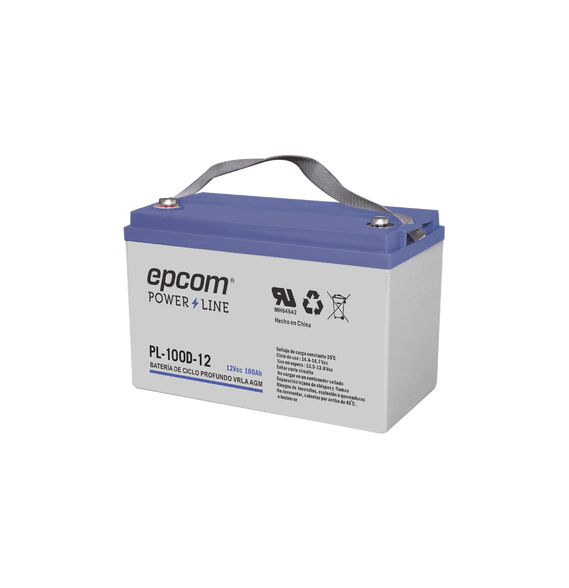 EPCOM POWERLINE PL100D12 PL-100-D12 Acumulador EPCOM 12V 100Ah Tecnología VRLA AGM Ci