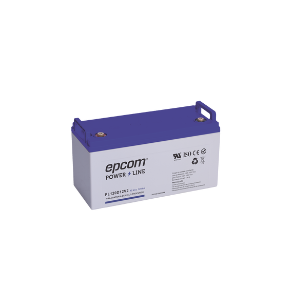 EPCOM POWERLINE PL120D12V2 PL120D12V2 Batería 12 Vcc / 120 Ah / UL / Tecnología AGM-V