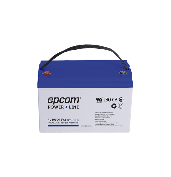 EPCOM POWERLINE PL100D12V2 PL100D12V2 Batería 12 Vcc / 100 Ah / UL / Tecnología AGM-V