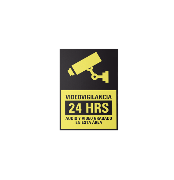 Syscom SYSCALVID10 SYSCALVID/10 Etiqueta de Videovigilancia en Vinil Adhesivo Mate /