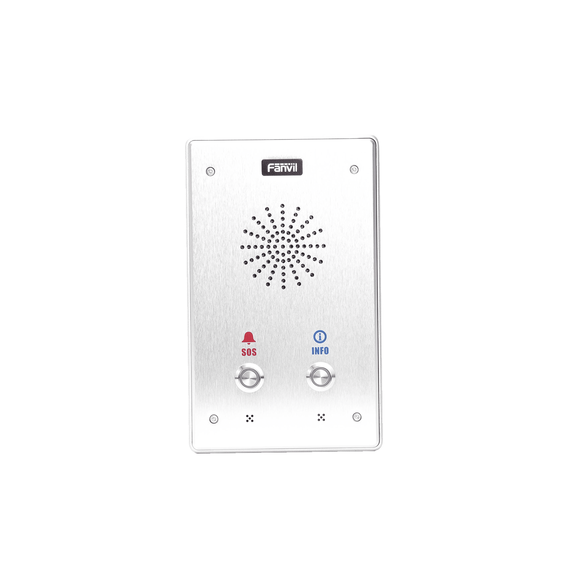 FANVIL I12N02P I12-N-02P Intercomunicador IP 2 líneas SIP 2 relevadores con 2 botónes
