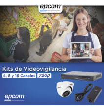 EPCOM PROFESSIONAL KEVTX8T4EW KEVTX8T4EW KIT TurboHD 1080p / DVR 4 Canales / 4 Cámara