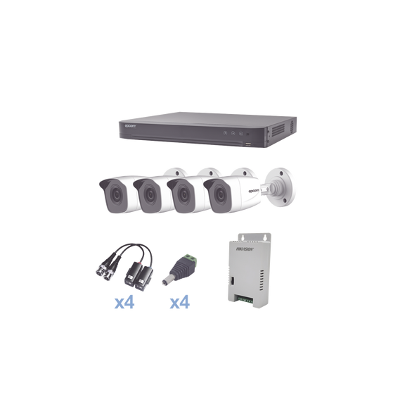EPCOM PROFESSIONAL KEVTX8T4BW KEVTX8T4BW KIT TurboHD 1080p / DVR 4 Canales / 4 Cámara