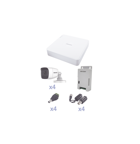 EPCOM PROFESSIONAL KEVTX8T4BGA KEVTX8T4BG/A KIT TurboHD con Audio 1080p / DVR 4 Canal