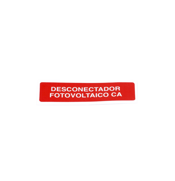 Syscom PVLDISCONNECTOR20 PVLDISCONNECTOR/20 Etiqueta de Desconectador Fotovoltaico en