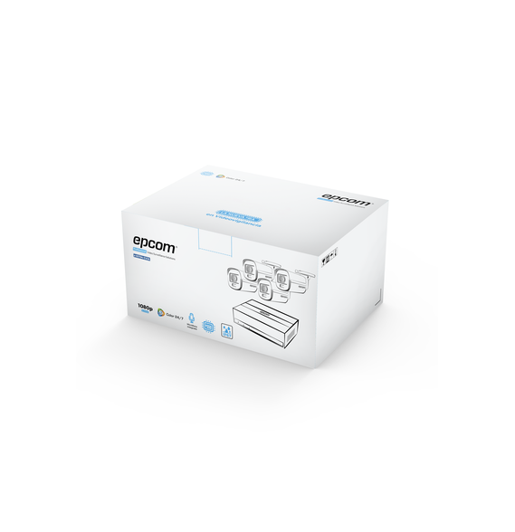 EPCOM PROFESSIONAL EKIT04CVA EKIT04CV/A Kit TurboHD 1080p / DVR 4 Canales con Unidad