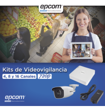 EPCOM PROFESSIONAL KESTXLT4BW KESTXLT4BW KIT TurboHD 1080 Lite / DVR 4 Canales / 4 Cá