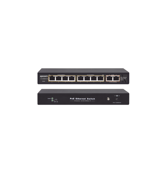 EPCOM TITANIUM ET1008GP2G ET-1008GP-2G Switch PoE / 100 Metros PoE / 8 puertos 802.3a