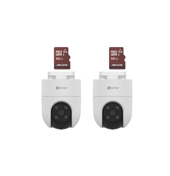 EZVIZ CSH8CKM2 CS-H8C/KM2 Kit de Camaras WiFi Incluye 2 Piezas CS-H8C y 2 Piezas HS-T