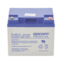 EPCOM POWERLINE PL4012 PL-40-12 Batería 12 Vcc / 40 Ah / UL / Tecnología AGM-VRLA / P