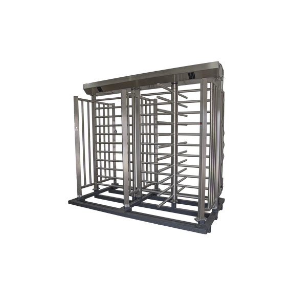 AccessPRO XTD100 XTD-100 Torniquete De Paso Doble de Cuerpo Completo con Puerta Later