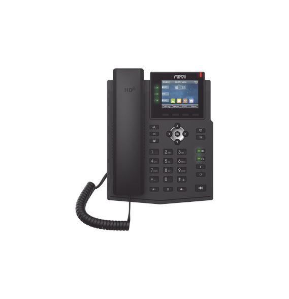 FANVIL X3U X3U Teléfono IP Empresarial con Estándares Europeos 6 lineas SIP con panta