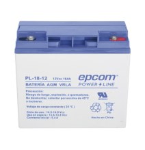 EPCOM POWERLINE PL1812 PL-18-12 Batería 12 Vcc / 18 Ah / UL / Tecnología AGM-VRLA / P