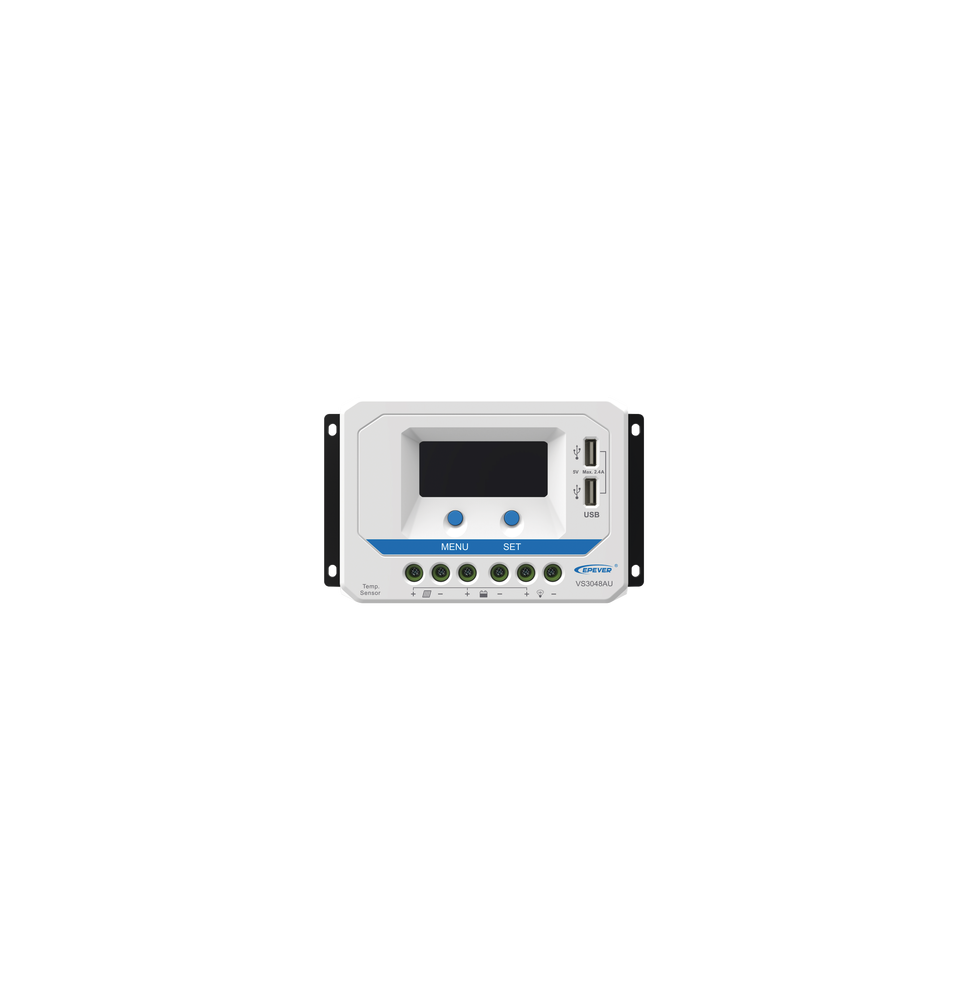 EPEVER VS3048AU VS-3048-AU Controlador Solar de Carga PWM 12/24/36/48 V 30 A Salida U