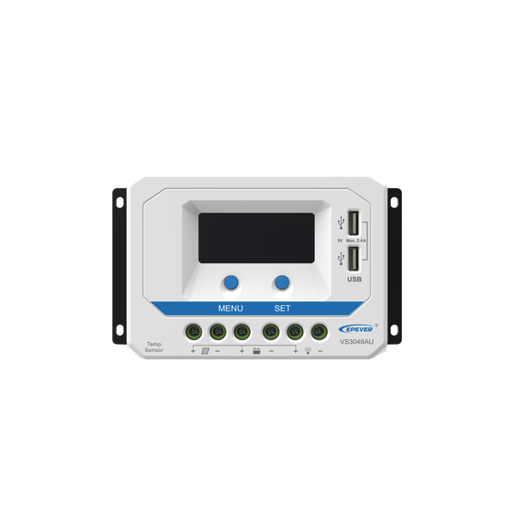 EPEVER VS3048AU VS-3048-AU Controlador Solar de Carga PWM 12/24/36/48 V 30 A Salida U