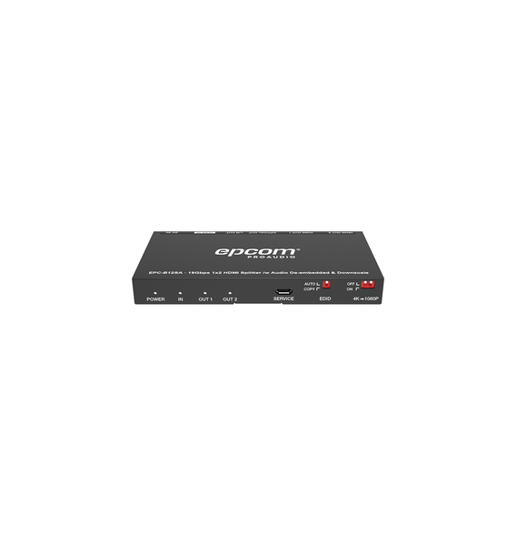 EPCOM PROAUDIO EPCB12SA EPC-B12SA Splitter HDMI 1x2 | 4K@60Hz | Extractor de Audio |