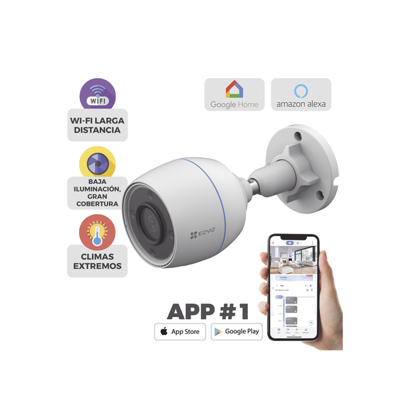 EZVIZ CSH3C CS-H3C Bala WiFi / 2 Megapixel / Detección humana / Micrófono Integrado /