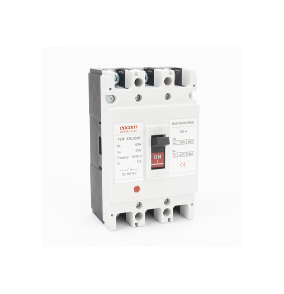 EPCOM POWERLINE FEM11253P100A FEM11253P100A Protección Térmica 3P 100A  Corriente Alt