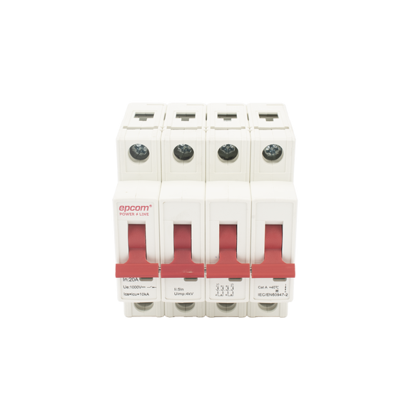 EPCOM POWERLINE FPV634PC20 FPV634PC20 Protección Térmica 4P 20A  Corriente Directa 10