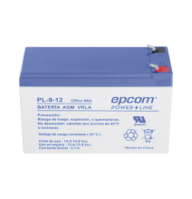 EPCOM POWERLINE PL912 PL912 Batería 12 Vcc / 9 Ah / UL / Tecnología AGM-VRLA / Para u