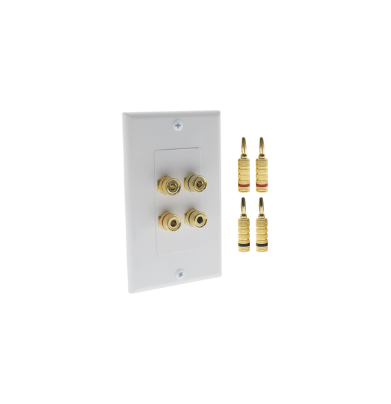 EPCOM PROAUDIO EPWP2SKIT EPWP2SKIT KIT 1 Placa de Pared + 2 Pares Conectores Banana (