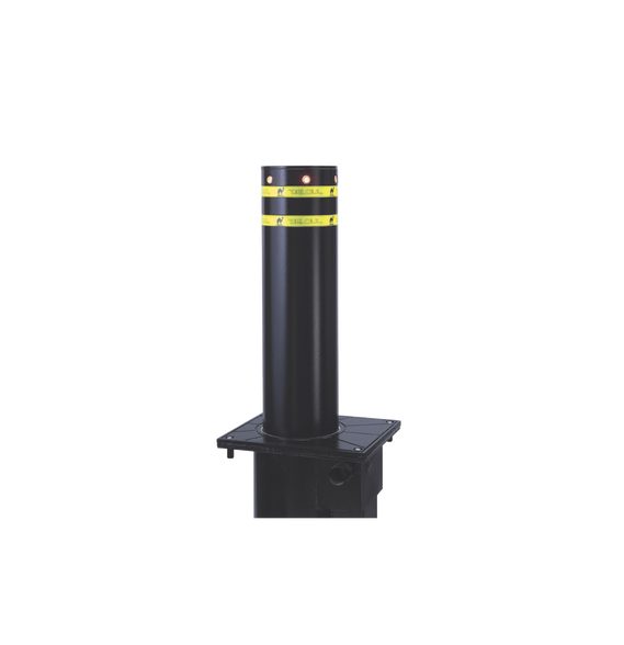 AccessPRO XB275C XB-275-C Pilona o Bolardo Neumático / 100% Acero Pintura Negra para