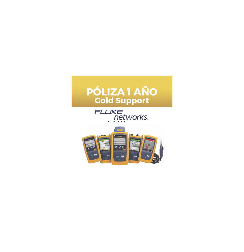 FLUKE NETWORKS GLDCFP100Q GLD-CFP-100-Q Poliza de 1 año de Soporte Gold Para Certific