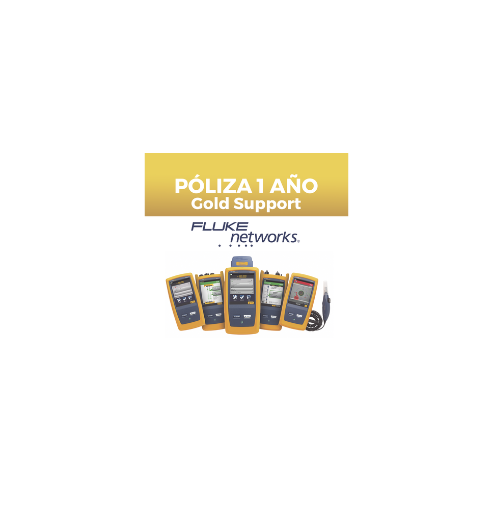 FLUKE NETWORKS GLDDSX8000 GLD-DSX-8000 Poliza de 1 año de Soporte Gold Para Certifica