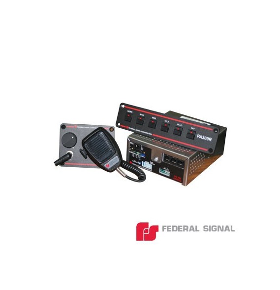 FEDERAL SIGNAL 690015 690-015 SIRENA con 1 Control de Mando y un Micrófono.