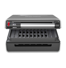 GEORGE FOREMAN GRV6090BLA GRV6090B-LA PARRILLA ELÉCTRICA DE HUMO ACERO INOXIDABLE.