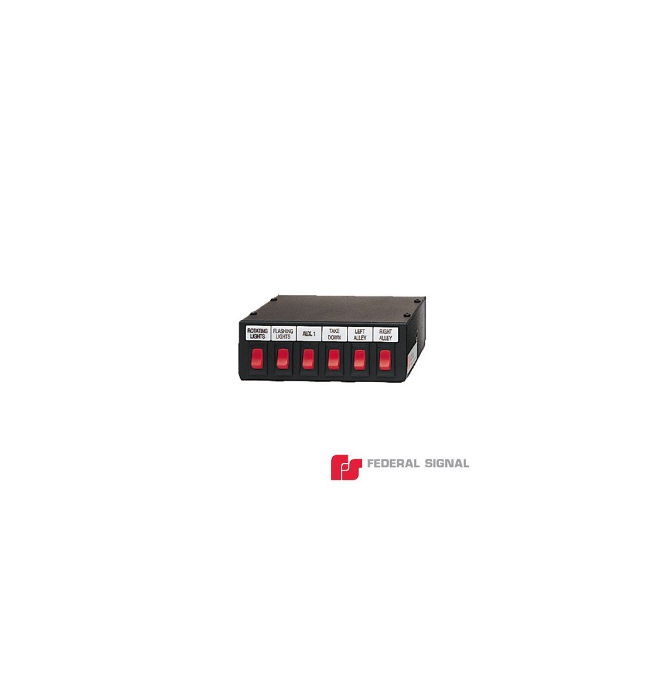 FEDERAL SIGNAL SW300 SW-300 Conjunto de 6 Interruptores para Barra de Luces.