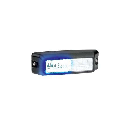 FEDERAL SIGNAL IPX620BW IPX-620-BW Luz Auxiliar de 6 LED en color Azul-Claro con mica