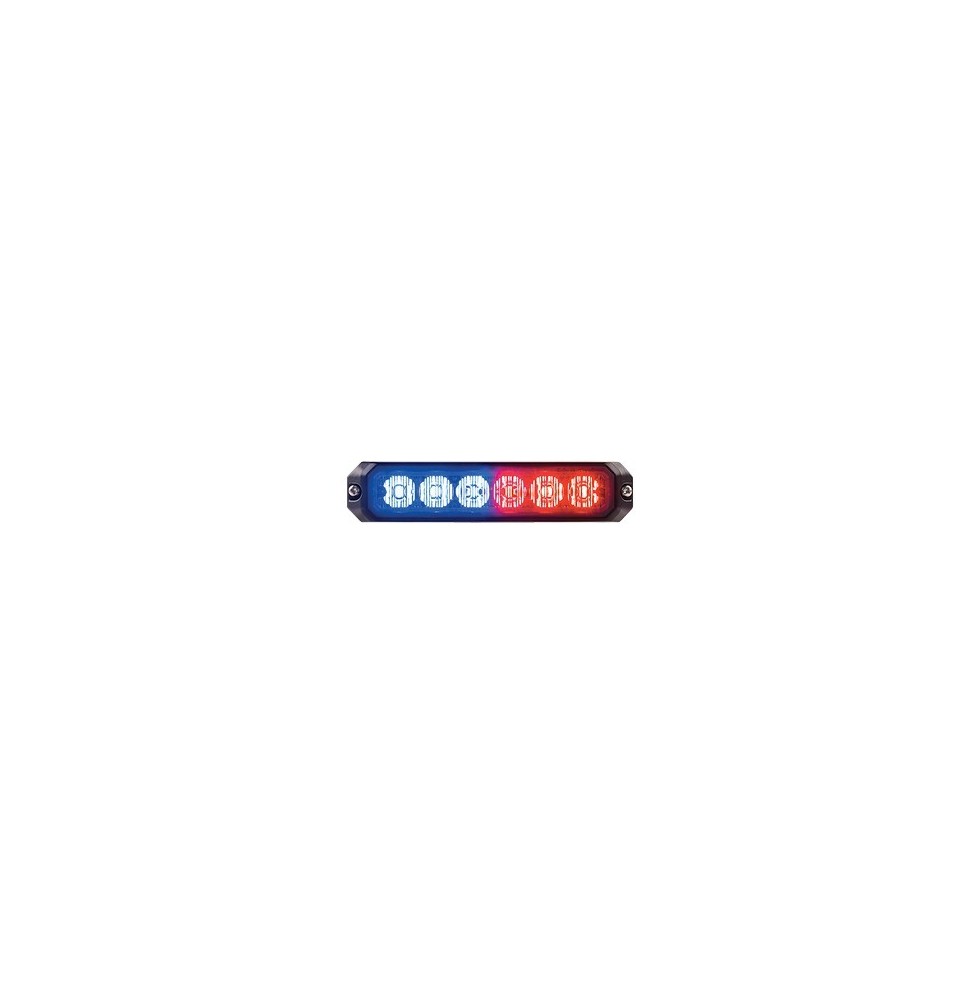 FEDERAL SIGNAL MPS600RB MPS-600-RB Luz Auxiliar MicroPulse de 6 LED color Rojo/Azul