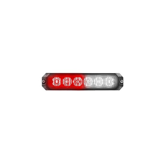 FEDERAL SIGNAL MPS600RW MPS-600-RW Luz Auxiliar de 6 LEDs color Rojo/Claro