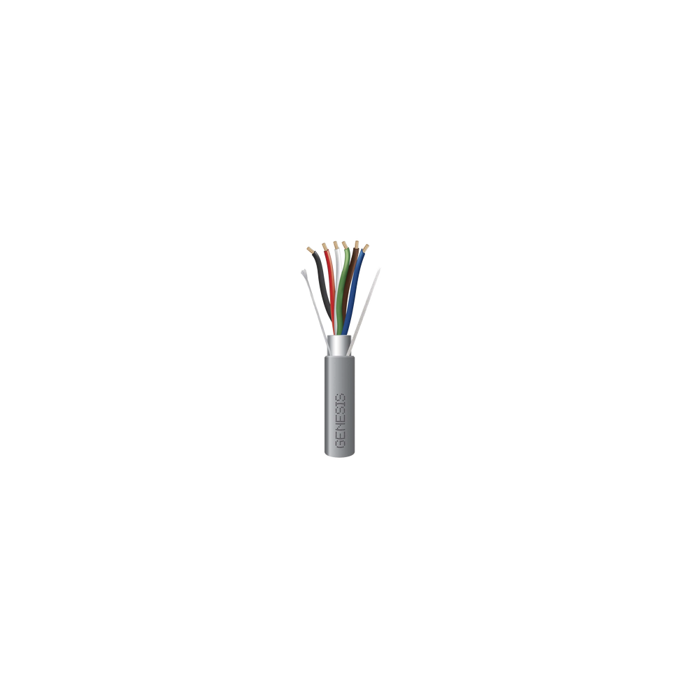 GENESIS 22065509 22065509 Bobina de 152 Metros de Cable / 6 x 22 AWG BLINDADO / Color