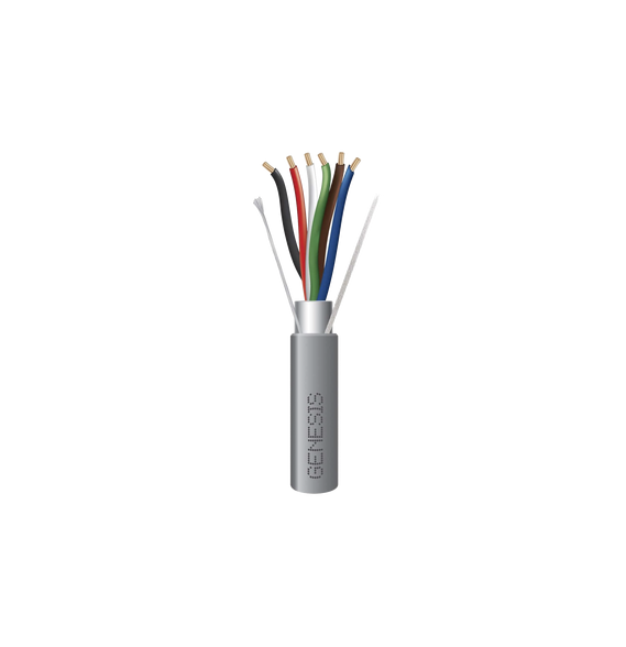 GENESIS 22065509 22065509 Bobina de 152 Metros de Cable / 6 x 22 AWG BLINDADO / Color
