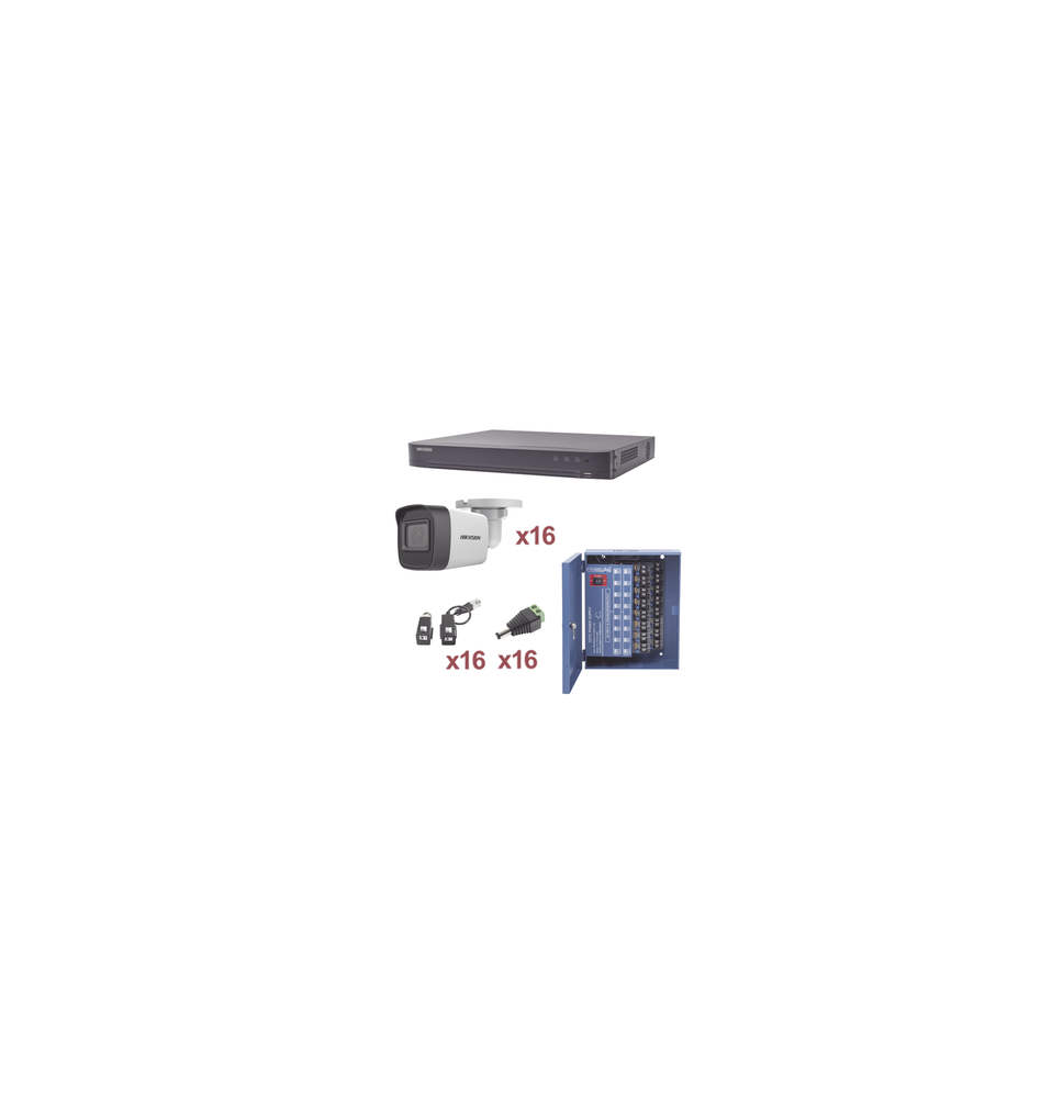 HIKVISION KH1080P16BW KH1080P16BW KIT TurboHD 1080p / DVR 16 Canales / 16 Cámaras Bal