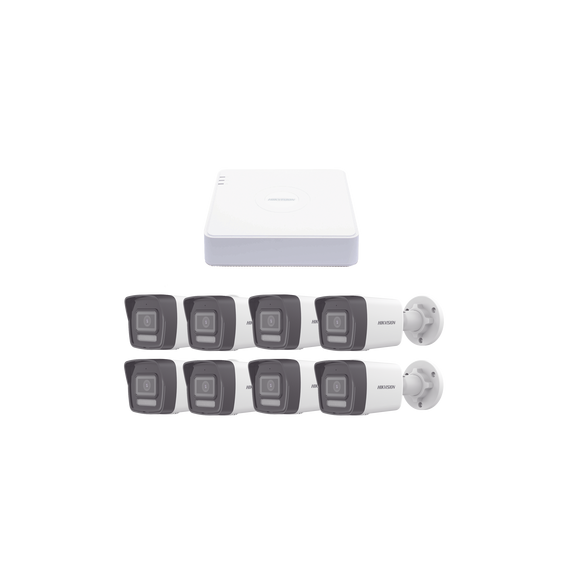 HIKVISION KIPCV2M8B KIPCV2M/8B Kit IP 1080p (2 Megapixel) / NVR de 8 Canales con 8 Pu