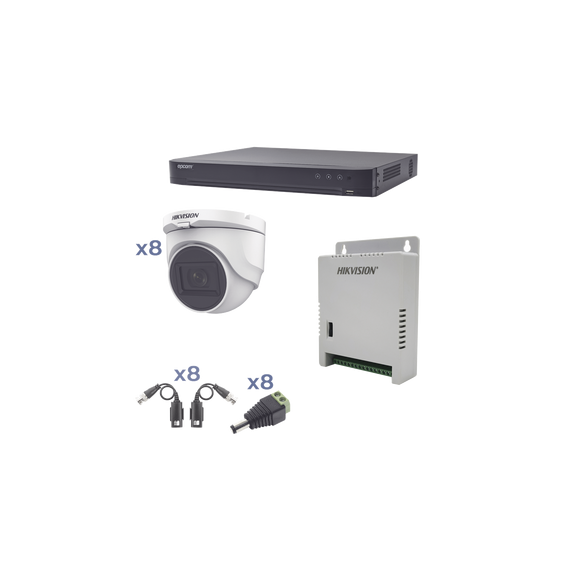 HIKVISION KH1080P8DW KH1080P8DW Kit TURBOHD 1080p / DVR 8 Canales / 8 Cámaras Turret