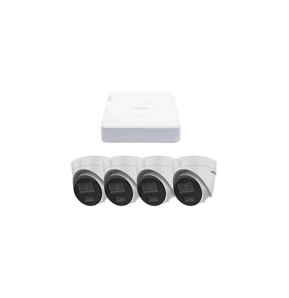 HIKVISION KIPCV2M4T KIPCV2M/4T Kit IP 1080p (2 Megapixel) / NVR de 4 Canales con 4 Pu