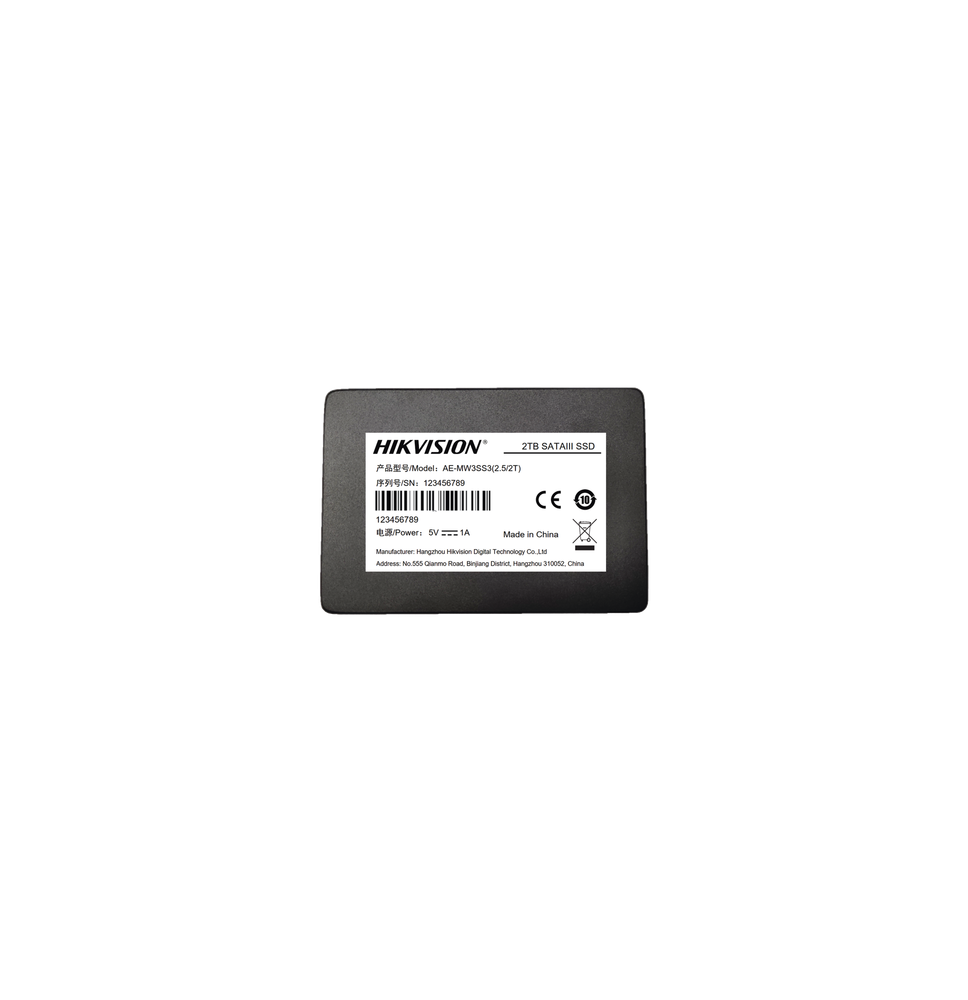 HIKVISION AEMW3SS3252T AE-MW3SS3(2.5/2T) SSD PARA Videovigilancia Móvil / 2 TB / 2.5